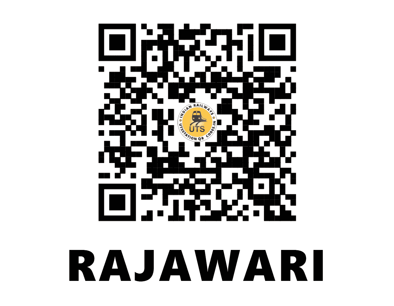 UTS QR Code for RAJAWARI - RJI - NE (UTTAR PRADESH)